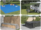 Tarpaulin with Eyelets White 6 x 12 m 90 gsm PE 42039395