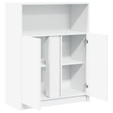 Sideboard with LED White 77x34x100 cm Engineered Wood 852145