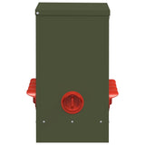 Chicken Feeder Olive Green 60.5 x 29 x 51 cm Cold-Rolled Steel 874649