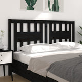 Headboard Black 166x4x100 cm Solid Wood Pine 818684