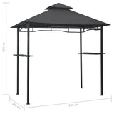 BBQ Gazebo 240x150x255 cm Anthracite Steel 48602