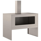 Fire Pit Brown 80 x 50 x 96 cm Weathering Steel 858937