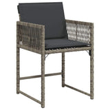 Garden Dining Set 5 pcs Grey Poly Rattan 3380749