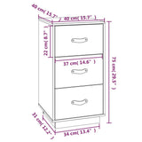 Bedside Cabinet Honey Brown 40x40x75 cm Solid Wood Pine 818341