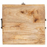 Storage Box with Storage with Door Brown Solid Mango Wood 4104569