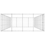 Outdoor Dog Kennel Galvanised Steel 43.56 m 3082321