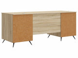 Desk with Shelf Sonoma Oak 142.5 x 50 x 75 cm Engineered Wood 3414632