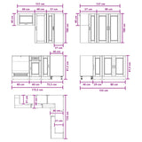 Kitchen Unit PORTO 8 pcs Concrete Grey Engineered Wood 3438424