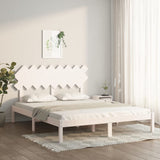 Bed Frame without Mattress White 160x200 cm Solid Wood 3104879