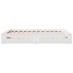 Bed Frame without Mattress White 160x200 cm Solid Wood Pine 3308994
