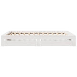 Bed Frame without Mattress White 160x200 cm Solid Wood Pine 3308994