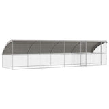 Dog Kennel 4 pcs Silver 8 x 2 x 2 m Galvanised steel 3368332