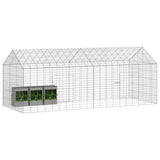 Rabbit Cage Silver 200 x 78 x 78 cm Galvanised Steel 42019233