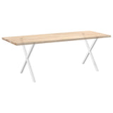 Dining Table Legs X-Shaped 2 pcs White 70x cm Steel 4012917