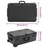 Portable Flight Case Black 79,5x51,5x30,5 cm PP 4007254