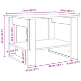 Coffee Table Artisan Oak 72 x 50 x 50 cm Engineered Wood 8000195