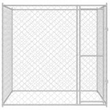 Dog Cage Silver 200 x 200 x 200 cm Galvanised Steel 42009134