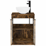 Bathroom Furniture Set Smoked Oak Engineered Wood 3404209