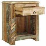 End Table with 1 Drawer 1 Door Reclaimed Wood 240950