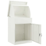 Parcel Drop Box with Storage White 47.5 x 38 x 59 cm Steel 874941