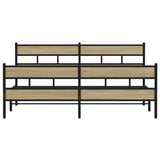 Metal Bed Frame without Mattress Sonoma Oak 180x200 cm Super King 3308472