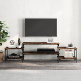 TV Cabinet Smoked Oak 197x35x52 cm Engineered Wood 826327