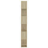 Book Cabinet Room Divider Sonoma Oak 60x24x186 cm Engineered Wood 809101