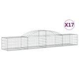 Arched Gabion Baskets 17 pcs 300x50x40/60 cm Galvanised Iron 3146660