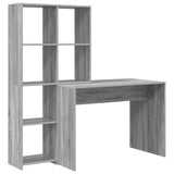 Desk with Shelf Grey Sonoma 138.5 x 55 x 143 cm Engineered Wood 3337254