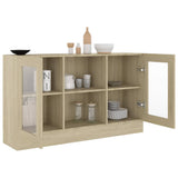 Vitrine Cabinet Sonoma Oak 120x30.5x70 cm Engineered Wood 802789