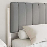 Bed Frame with Upholstered Headboard Light Grey 135 x 190 cm 878063