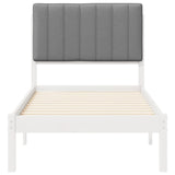 Bed Frame with Upholstered Headboard Light Grey 80 x 200 cm 878083