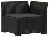 3-Seater Garden Sofa with Cushions Rattan Look PP Anthracite 3443819