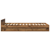 Bed Frame with Storage Old Wood 80 x 200 cm Engineered Wood 3429600