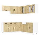11 Piece Kitchen Cabinet Set "Kalmar" Sonoma Oak Engineered Wood 3314914