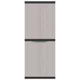 Outdoor Storage Cabinet Grey and Black 65x37x165 cm PP 364201