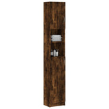 ZNTS Bathroom Cabinet Smoked Oak 32x25.5x190 cm Engineered Wood 815537