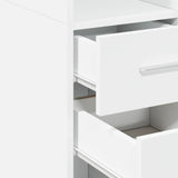 Slim Storage Cabinet White 30x42,5x225 cm Engineered Wood 3281266