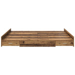 Storage Bed Frame Old wood 200 x 200 cm Engineered wood 3335267