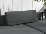 Three-Piece 'L' Garden Sofa Set - Grey T3398P320080