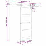 Sliding Door ORKDAL Brown 73.5 x 198.5 cm Solid pine wood 3333802
