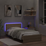 Bed Frame without Mattress with LED Lights Sonoma Oak 100x200 cm 838801