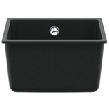 Kitchen Sink Single Basin Granite 37 x 46 x 20 cm Graphite 42053763