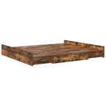Storage Bed Frame Smoked oak 180 x 200 cm Engineered wood 3335273