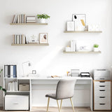 Floating Wall Shelves 4 pcs Oak 90x23.5x3.8 cm MDF 323882