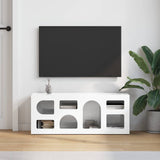 TV Cabinet High Gloss White 100 x 35 x 40 cm Engineered Wood 891268