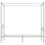 Canopy Bed Frame without Mattress White Metal 90x200 cm 284426