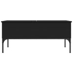 ZNTS Coffee Table Black 100x50x45 cm Engineered Wood and Metal 845411