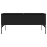 ZNTS Coffee Table Black 100x50x45 cm Engineered Wood and Metal 845411