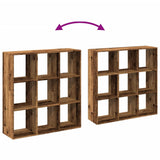 Room Divider Bookcase Old Wood 102x29x103,5 cm Engineered Wood 858046